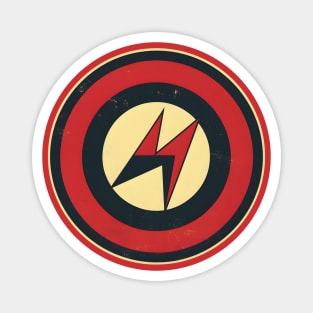 Superhero Graphic Logo - Vintage Retro Style Magnet